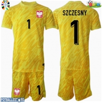 Polen Wojciech Szczesny #1 Keeper Hjemmedraktsett Barn EM 2024 Kortermet (+ Korte bukser)